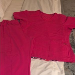 Pink Vera bradley scrub set.